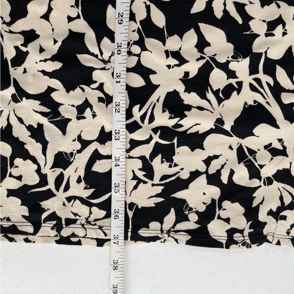 J. Jill Dark Brown Ivory Floral Pima Cotton Blend Pockets Button Detail Dress - Picture 14 of 15